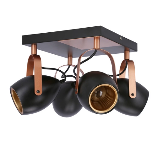 Stropní svítidlo černé Anica CANDELLUX moderní do obýváku a ložnice 32 cm 4xE14