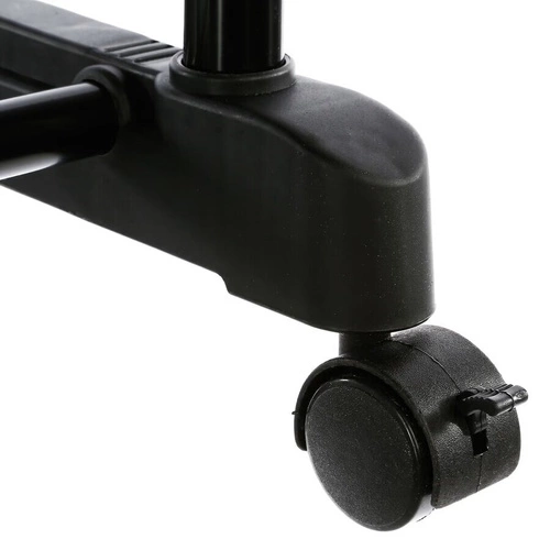 Stojanový věšák na oblečení Icare dvojitý černý kovový na kolečkách do předsíně