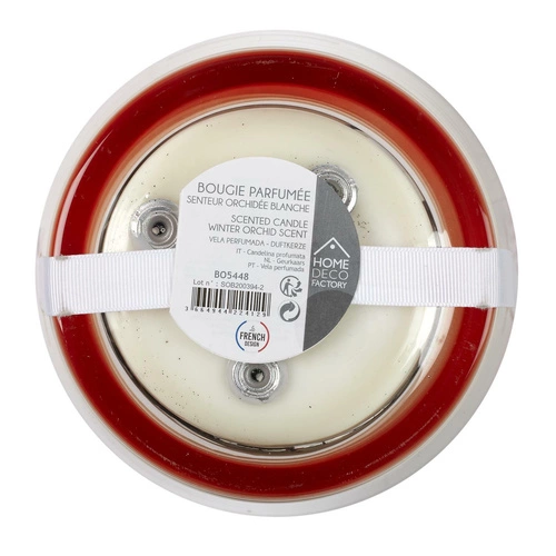 Vonná svíčka orchidej ve skleněné béžové dekorativní váze Intesi 23 cm