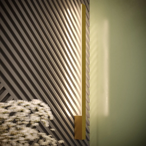 Moderní nástěnné LED svítidlo LAHTI M zlaté 70 cm do obýváku a ložnice hliník Thoro