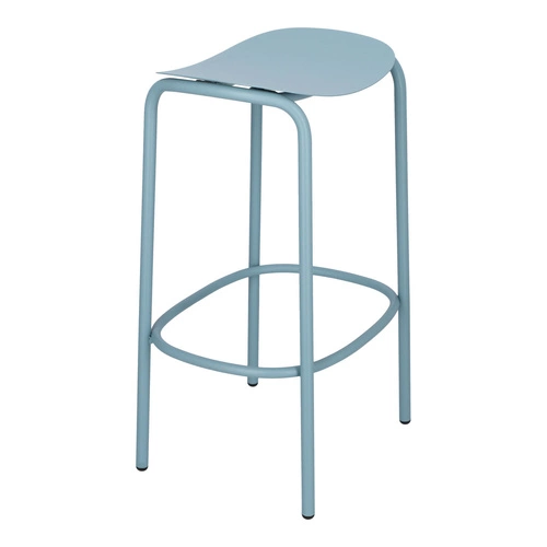 Kovová barová stolička Trick modrá 65 cm moderní bez opěrky do kuchyně a k ostrůvku SCAB Design