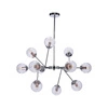 Nejlepší závěsná lampa 12x40W E14 chrom+měď