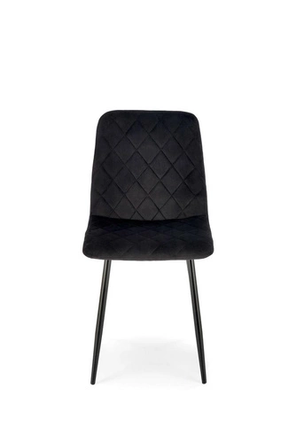Jídelní židle Uferyn Velvet černá čalouněná moderní prošívaná velur Intesi