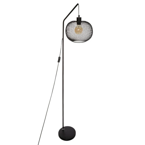 Stojací lampa Emie černá kovová do obýváku moderní podlahová lampa Atmosphera 157 cm
