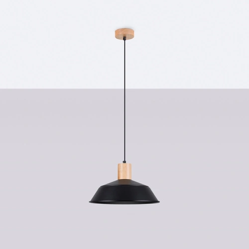 Závěsné svítidlo FANO černé moderní do obýváku a jídelny skandinávský ocelový 34 cm