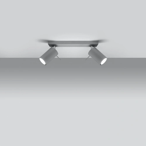 Stropní svítidlo Ring 2 šedé moderní kovové do obýváku, kuchyně nebo ložnice