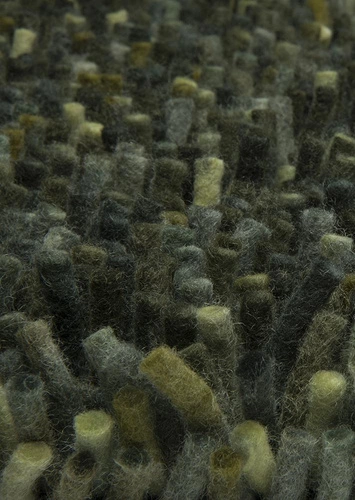 Zelený moderní vlněný shaggy koberec do obýváku 170x240 snadno čistitelný