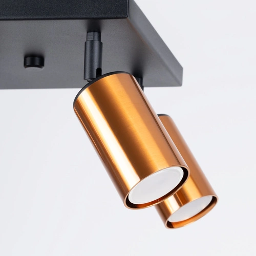 Stropní svítidlo WINX 4 černá měď moderní do obýváku a ložnice ocelové 25 cm