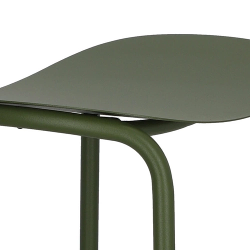 Kovová barová stolička Trick 65 cm zelená moderní do kuchyně a k ostrůvku bez opěrky SCAB Design