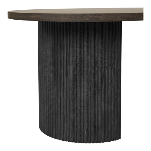 Oválný dřevěný konferenční stolek Boavista Intesi skandinávský do obýváku 120x60 cm hnědý