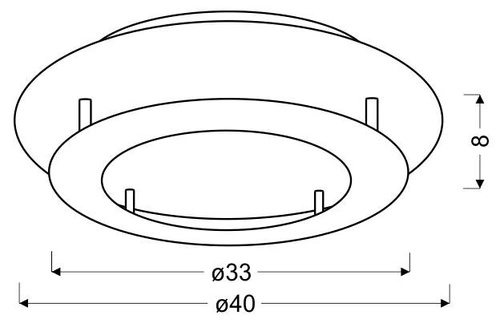 Stropní svítidlo Merle stropní svítidlo 40 18W LED 3000K bílá