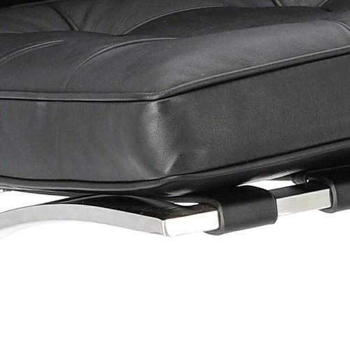 Relaxační křeslo BA1 inspirované Barcelona černá přírodní kůže moderní do obýváku