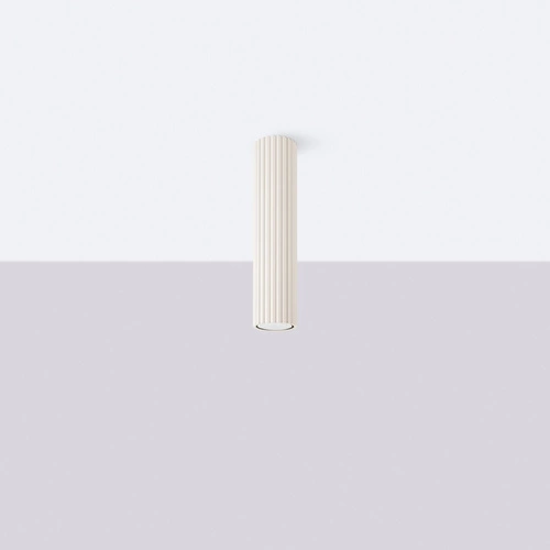 Stropní svítidlo KARBON 30 béžové minimalistické do obýváku a ložnice hliník