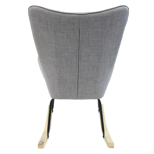 Houpací křeslo Helsinki šedé skandinávské do obýváku s područkami čalouněné Intesi