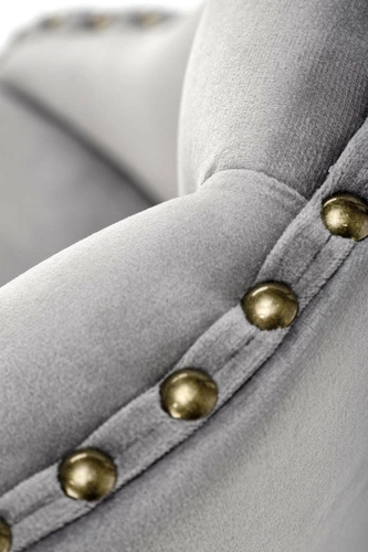 Barová židle Charlotte Velvet šedá sametová otočná s nastavitelnou výškou do kuchyně a k ostrůvku Intesi