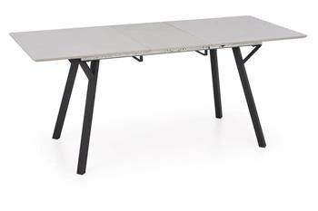 Rozkládací jídelní stůl Gorbal moderní šedý s černými nohami 140–180 cm