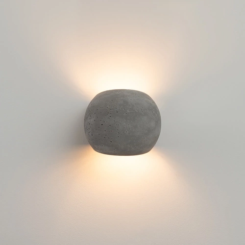 Moderní nástěnné svítidlo GLOBE beton šedá lampa do obýváku ložnice chodby SOLLUX