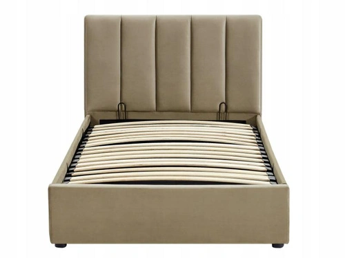 Studentská postel Lexington 90x200 béžová sametová s úložným prostorem