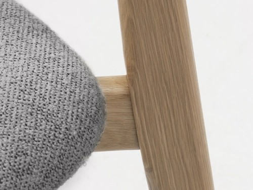 Dřevěná jídelní židle Milos šedá boucle moderní skandinávský dub