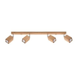 Dřevěný stropní svítidlo KEKE 4 dub moderní do obýváku a kuchyně 80 cm Sollux Lighting