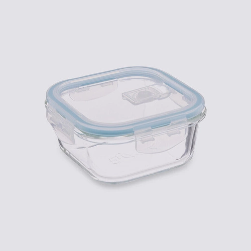 Skleněná nádoba na oběd 0,53 l čtvercová