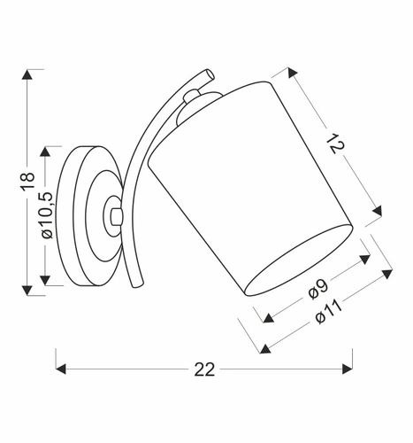 Nástěnné svítidlo Esnyr lampa chrom+černá 1x40 E27 difuzor bílý