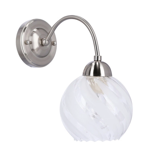 Nástěnné svítidlo Baida satin 1x60W E27 difuzor matný transparentní