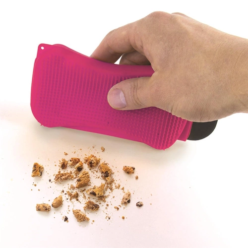 Silikonová houbová škrabka modrá