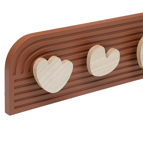 Dřevěný nástěnný věšák do předsíně Marine hnědý 69 cm 5 háčků