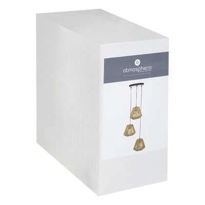 Závěsné svítidlo Jily tříramenné z ratanu do obývacího pokoje a jídelny přírodní boho