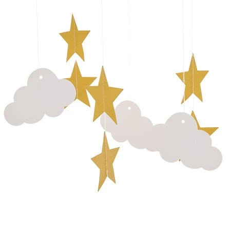 Moderní závěsné svítidlo Atmosphera Hvězdičky bílá do dětského pokoje 30 cm