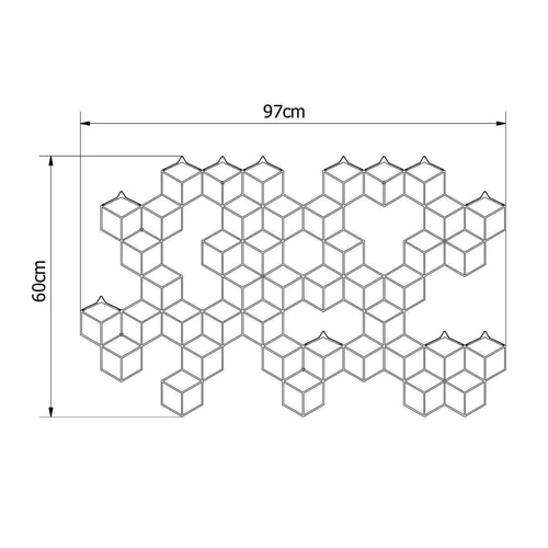 Nástěnný věšák do předsíně Stiga XL zlatý moderní kovový POLYHEDRA
