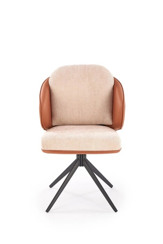 Otočná kancelářská židle Arleth béžová čalouněná s područkami moderní do obýváku Intesi