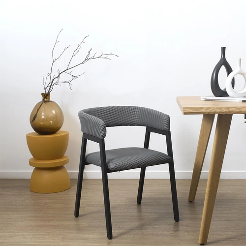 Čalouněná židle Craft Intesi šedá s područkami do jídelny a kuchyně moderní