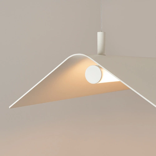 Závěsné LED svítidlo ELVA béžové moderní nastavitelné nad jídelní stůl a do obýváku