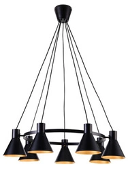Závěsná lampa More 7x40W E27 matná černá