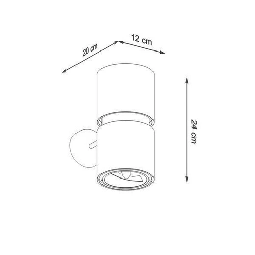 Nástěnné svítidlo KUKKIA černé moderní kovové loftové do obýváku a ložnice Thoro
