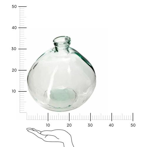 Skleněná váza Dame Jeanne průhledná 33 cm moderní na květiny do obýváku