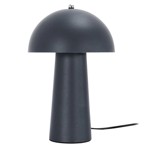 Moderní noční lampička Mushroom černá do ložnice a kanceláře Intesi minimalistická 32 cm