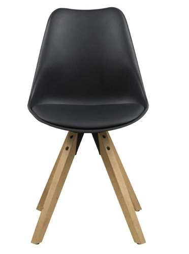 Jídelní židle Dima Actona moderní černá plastová a dřevěná snadné čištění