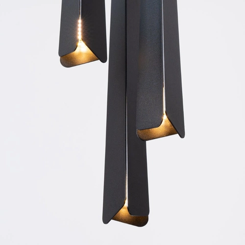 Závěsné svítidlo PRYSM 3P černé moderní ocelové 3bodové do obýváku a nad kuchyňský ostrůvek