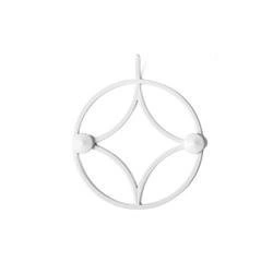 Holo XS POLYHEDRA moderní bílý kovový nástěnný věšák do předsíně 9,5 cm