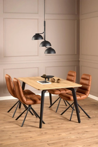 Otočná čalouněná jídelní židle Milford Actona hnědá