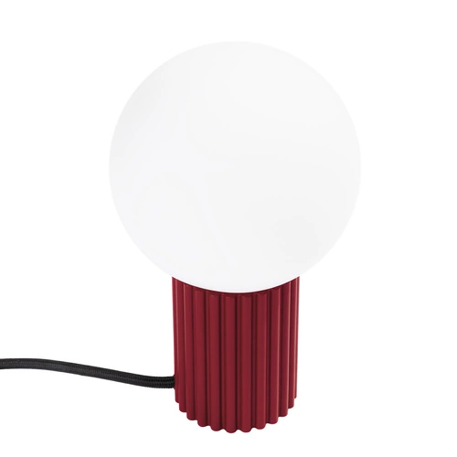 Stolní lampa HALO burgund moderní kovová do ložnice a kanceláře SOLLUX LIGHTING