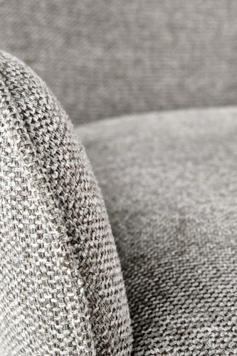 Čalouněná jídelní židle Marine šedá s područkami moderní na černých nohách Intesi