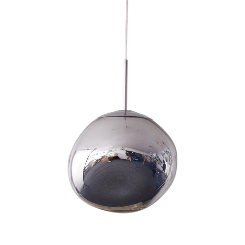 Závěsné svítidlo koule GLAM L stříbrné 38 cm moderní do obývacího pokoje a jídelny Step into Design