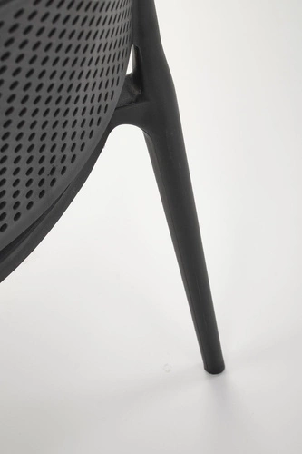 Zahradní židle Sylie Intesi černá stohovatelná moderní na zahradu a balkon