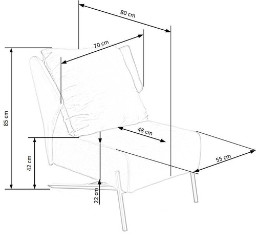 Odpočinkové křeslo Varis šedý samet skandinávský do obýváku Intesi elegantní a pohodlný