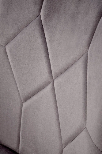 Čalouněná jídelní židle z šedého sametu Myanna Intesi moderní s opěrkou