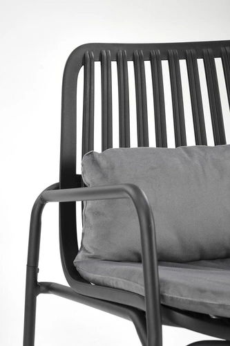 Relaxační křeslo Mella Intesi moderní do obýváku a na terasu šedé s područkami